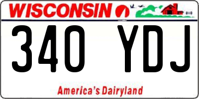 WI license plate 340YDJ