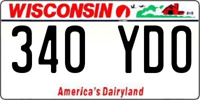 WI license plate 340YDO