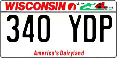 WI license plate 340YDP