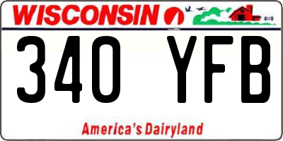 WI license plate 340YFB