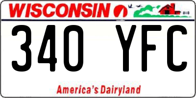 WI license plate 340YFC