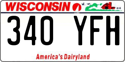 WI license plate 340YFH