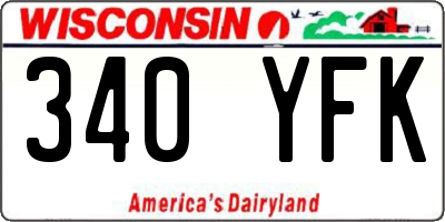 WI license plate 340YFK