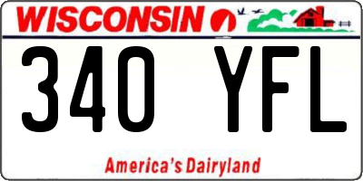WI license plate 340YFL