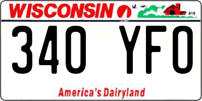 WI license plate 340YFO