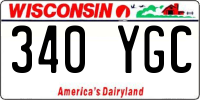 WI license plate 340YGC