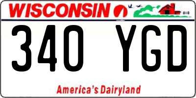 WI license plate 340YGD