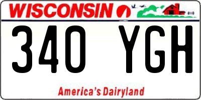 WI license plate 340YGH