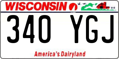 WI license plate 340YGJ