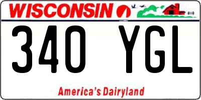 WI license plate 340YGL