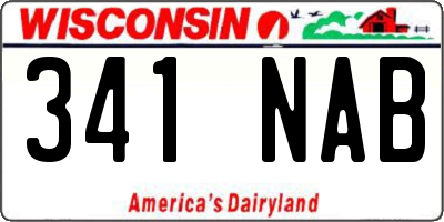 WI license plate 341NAB