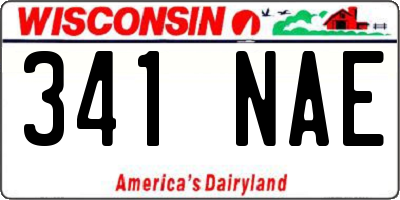 WI license plate 341NAE