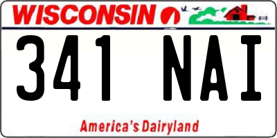 WI license plate 341NAI