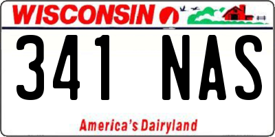 WI license plate 341NAS