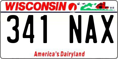 WI license plate 341NAX