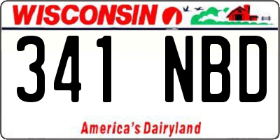 WI license plate 341NBD