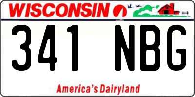 WI license plate 341NBG