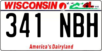 WI license plate 341NBH