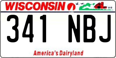 WI license plate 341NBJ