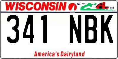 WI license plate 341NBK