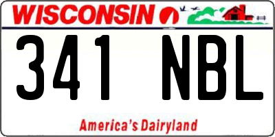 WI license plate 341NBL