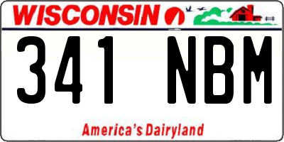 WI license plate 341NBM