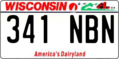 WI license plate 341NBN