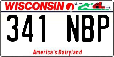 WI license plate 341NBP