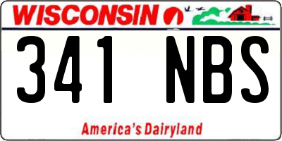 WI license plate 341NBS