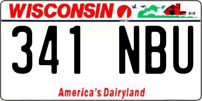 WI license plate 341NBU