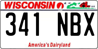 WI license plate 341NBX