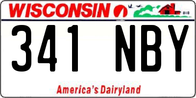 WI license plate 341NBY