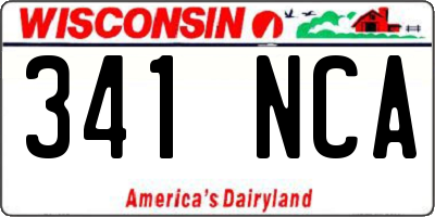WI license plate 341NCA