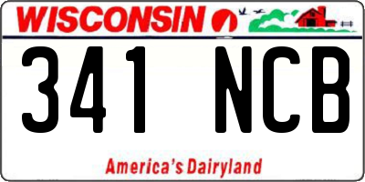 WI license plate 341NCB