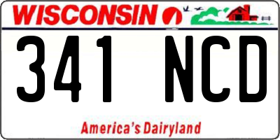 WI license plate 341NCD