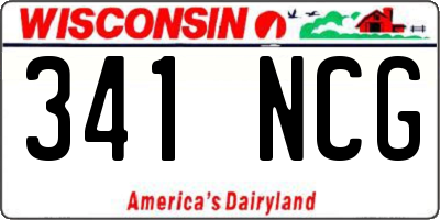 WI license plate 341NCG