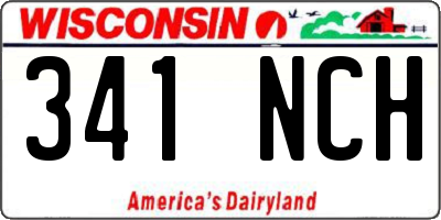 WI license plate 341NCH