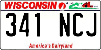 WI license plate 341NCJ