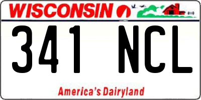WI license plate 341NCL