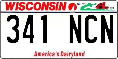 WI license plate 341NCN