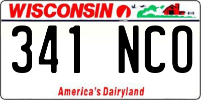 WI license plate 341NCO