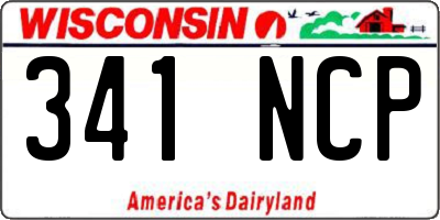 WI license plate 341NCP