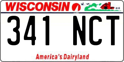WI license plate 341NCT