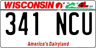 WI license plate 341NCU