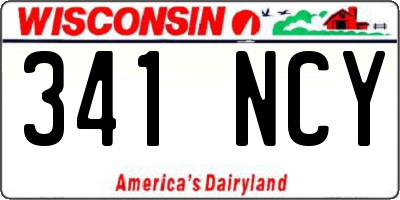 WI license plate 341NCY