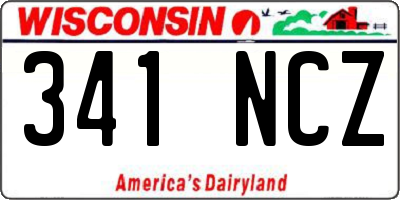 WI license plate 341NCZ