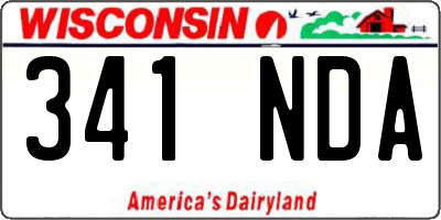 WI license plate 341NDA