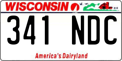 WI license plate 341NDC