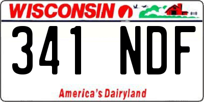 WI license plate 341NDF