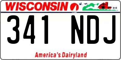 WI license plate 341NDJ